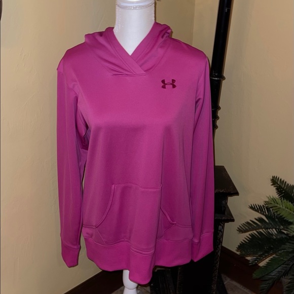 Under Armour Hooded Sweatshirt - Magenta - Sz Lrg - Picture 1 of 6